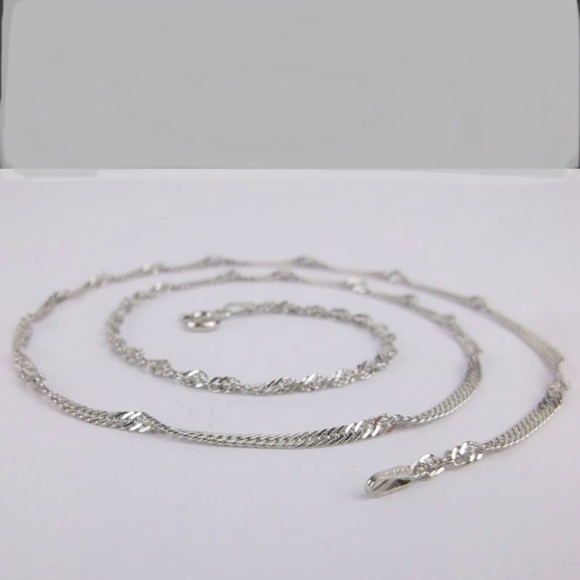 Jewelry - New Sterling Silver Italian Helix Chain Necklace 18"